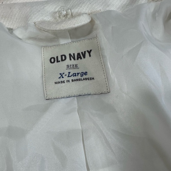 Old Navy White Double-Breasted Trench Coat with Belt Womens - XL - Picture 12 of 14